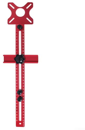 Gabarit de fraisage en aluminium pour défonceuse avec matériel d'armoire et guide de coupe circulaire, support de base réglable pour menuiserie (A)