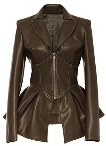 Veste en Cuir De Bonne Qualité en Cuir PU, Veste en Cuir éLéGante