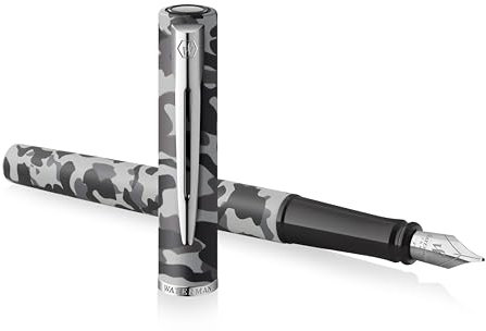 Waterman Allure Fountain Pen | Camouflage Lacquer with Chrome Trim | Fine Nib | Black Ink | Gift Boxed