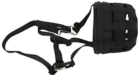 SPYMINNPOO Maulkorb für Weidende Pferde, Maulkorb für Weidende Pferde, Anti-Beiß-Maulkörbe, Easy Breathe Anti-Beiß-Kombination, Mundschutz für Pferde, Lendenwirbelstützen