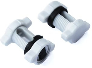 Set Morsetti per Cavi Stendibiancheria - Clip Serracavo in Nylon Per Stendibiancheria, Antenne TV, Recinzioni, Pergolati - Accessori Per Fissaggio Stendibiancheria e Recinzioni (Kit da 2 Morsetti)