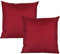 JACK 2er Set Outdoor Kissenhülle Kissenbezug 50x50cm Wasserfest Sitzkissen Lounge Kissen Garten Stuhl Lotus Effekt, Farbe:Burgund