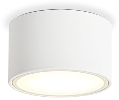 KYOTECH LED Aufbauspot - 3000K Deckenspots Weiß Matt 6W 550LM GX53 LED Aufbaustrahler - Ø95x55mm Aufputz 230V Aufbauleuchte Deckenlampe Spots Deckenleuchte für Schlafzimmer Wohnzimmer