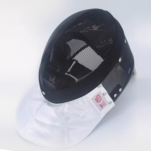 FSADYANG Fechtmasken 900N,Fechthelm,Profi Fechthelm,Degenmaske,Helm,Fechtanzug,Fechttrainingszubehör Gesichtsschutz(Black,Large)