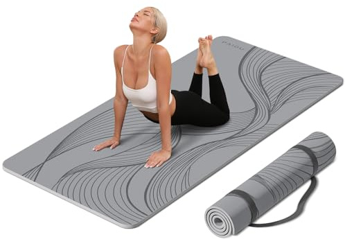 PAIDU Large Yoga Mat 72x36x10mm Non-Slip Exercise Mat for Home Gym Studio