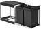 SONGMICS Mülleimer küche, Mülltrennsystem für Unterschrank, 2 x 20 L, Abfalleimer 2 Fächer, ausziehbar, Stahlrahmen, ABS-Deckel, tintenschwarz LTB951B01