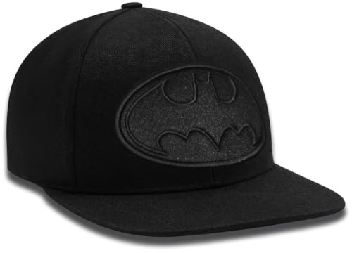 Logoshirt®️ DC Comics I Batman I Logo Noir I Enfants Snapback Cap I Filles & Garçons I Brodé 3D I Design Original sous Licence