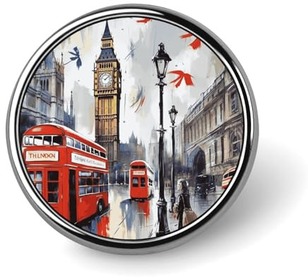 Pin novedoso de Londres, broche de solapa, insignia, corbata, joyería, decoración para sombreros, chaquetas y camisas.