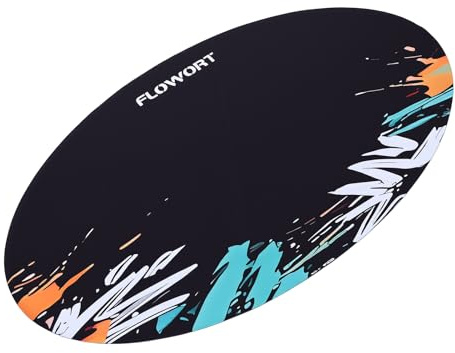 Tapis d'entraînement en corde à sauter pour l'intérieur et l'extérieur - Tapis d'entraînement absorbant les chocs - Design ovale antidérapant pour salle de sport à domicile