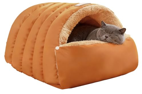 Bequemer Haustierhöhlensack - Katzenbett Höhle | Halb Umschlossenes Winddichtes Nest | Warmes Winddichtes Nest Für Kätzchen, Hunde, Schlafen, Zuhause, Reisen, Wohnzimmer