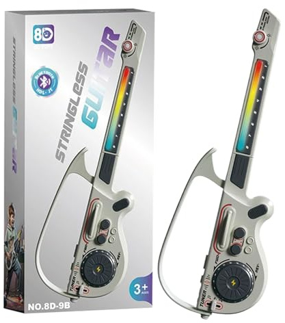 Guitare électrique pour - Jouet éducatif Pliable - Jouet Musical avec éclairage coloré - pour , Filles, Adolescents, débutants, Maison, Voyage, Cours d'exercice
