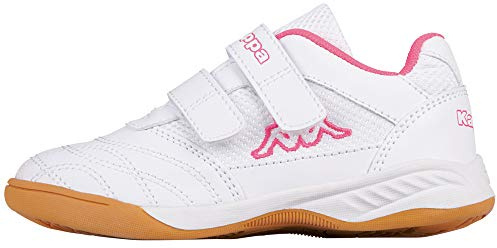 Kappa Indoor Kickoff Kinder Hallenschuhe Weiss/pink 260509K, Schuhgröße:28 EU