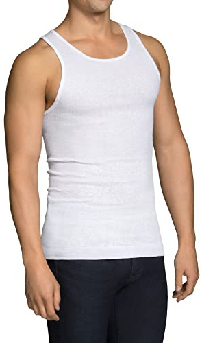 Fruit of the Loom Men's A-Shirt, White (10 Pack), Large