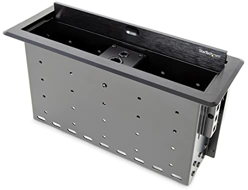 StarTech.com Anslutningsbox med dubbla moduler för konferensbord – för att lägga till ström/laddning/AV-/laptopdockningsmoduler – kabelorganiserare (BOX4MODULE)
