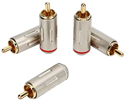 5 st RCA-terminal RCA-kontakt Metall Höghållfast, slitstark ljudkabeladapter Universal metalllödning Ljud-videokabelkontakt