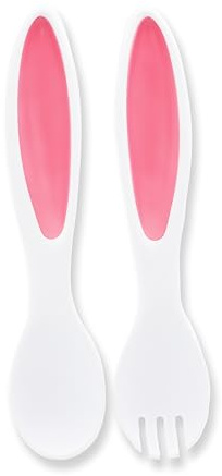 Winkee - Hare Ear Salladsbestick | Helt gulligt salladsbestick | Plast Salladsbestick | Hare Ear Serveringsbestick för sallad | Påskpresent