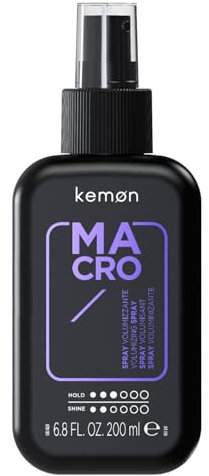 Kemon - Macro, Spray Volumizzante, Dona Struttura Ai capelli Durante La Piega, Agevola E Velocizza La Fase Di Styling, 200 ml