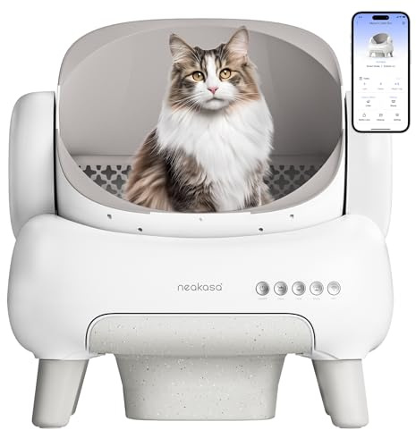Neakasa M1 Lite Katzenklo selbstreinigend mit offenes Design, Selbstreinigende Katzentoilette mit großer Kapazität & App-Steuerung, geruchsfrei, ideal für Mehrkatzenhaushalte & Reisen