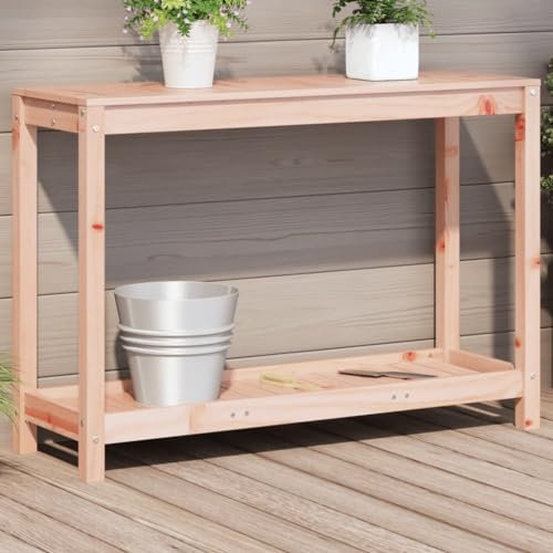 Homgoday Table de plantation et étagère en bois massif Douglas 108 x 35 x 75 cm, table de jardinage, table de culture, table de jardinage, table de plantation, table de travail pour jardin, patio