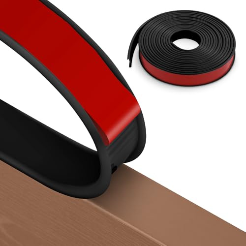 NUTKIT 4m*12mm Självhäftande Kantskydd i U-form för Möbel, Bordskydd, Supermjuk Skyddning och Säkerhet för Barn, för DIY, Garderober, Möbel, Plana Bordskanter och Hörn - Svart