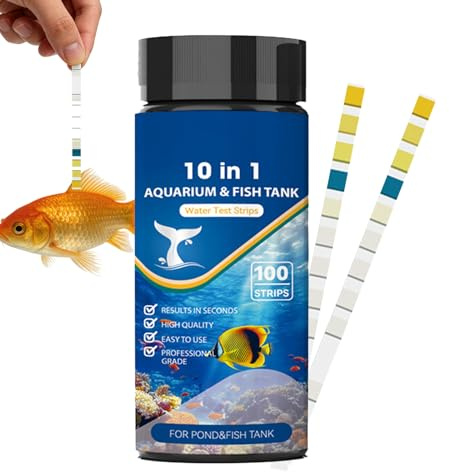 Akvarievattentest kit, 10-i-1 saltvatten akvarium upptäckt | akvarium vattenkvalitet testkit för hobbyister nybörjare akvarister proffs hemmakontor vardagsrum skola bakgård