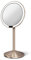 simplehuman ST3010 12cm Sensor Mirror Fold, Light Up Makeup Magnifying Mirror, 10x Magnification, Includes Padded Travel Case, LED Tru-Lux Light System, Rechargeable, Rose Gold Stainless Steel