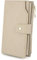UTO Femme Portefeuille Porte-Cartes Blocage RFID en PU Cuir avec Bracelet Grande Capacité(21 emplacements de Cartes) Poche Intérieure Convient aux Portables 5.5'' Beige