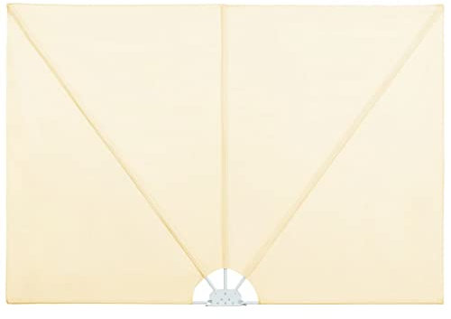 vidaXL Seitenfächer Terrasse 400x200cm Creme Balkonfächer Seitenmarkise Garten