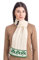 St. Patrick's Day Damen Loop Aran Wollschal Grün Kleeblatt Schal aus 100% Merinowolle, Natur