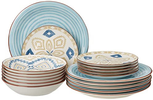 Tognana Casablanca, Servicio de Platos 18 piezas, porcelana multicolor