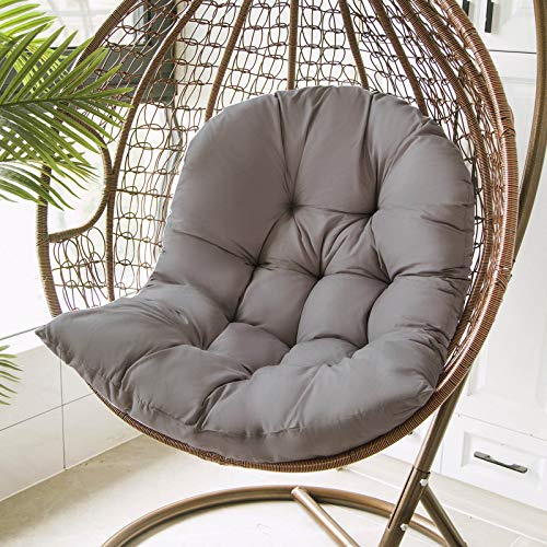 Cuscino singolo per dondolo da appendere, cuscino integrato per sedia a uovo, materasso sospeso, culla in rattan, per esterni, balcone, patio, giardino, altalena singola, divano o auto