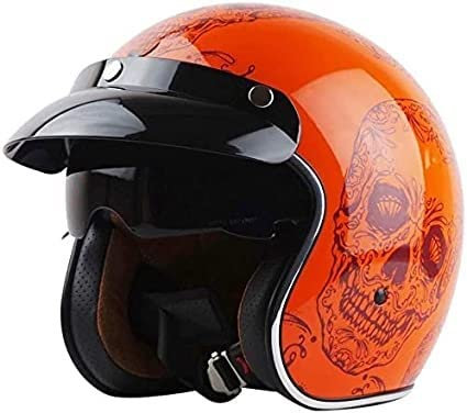 ZLYJ Casque Vespa Rétro, Jet avec Pare-Soleil, Scooter pour Femme Et Homme, Look Vintage Chic, Qualité Selon Les Normes ECE I,X-Large, I, XL