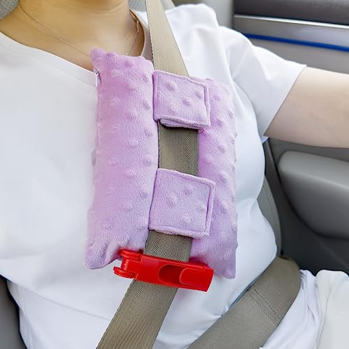HapiPoppy Port Pillows Chemo Port Pillow for Seatbelt Chest Protector Chemo Patients Pacemaker Heart Surgery Recovery Support Cushion Gifts Women Minky Dot Lavender