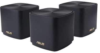 ZenWifi XD4 Plus 3 Pack - Sistema AX1800 WiFi 6 Mesh para Toda la Casa, Cobertura hasta 446 m2 o más de 5 habitaciones, Configuración Fácil, Seguridad de Red, Controles Parentales, Negro