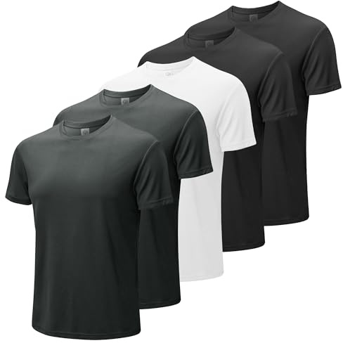 MEETWEE T-Shirt de Sport Homme, Séchage Rapide Respirant Baselayer Manches Courtes Maillot Running Tee Shirt Jogging pour Le Sport la Gym Le Fitness