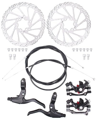Fahrrad Scheibenbremse Set Bremsscheibe 160mm Fahrradbremsensatz Bremssattel Fahrradbremse Bremse mechanische Scheibe vorne und hinten für Rennrad Reiten Fahrrad Radfahren Rennradfahren Mountainbike