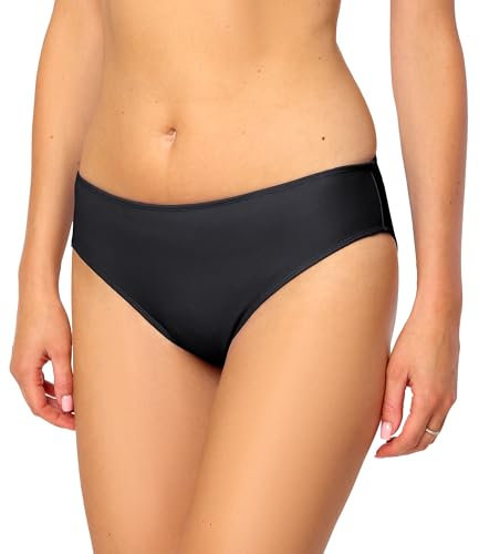 Bellivalini Damen Bikini Slip Badeshorts Badehose Bikinihose Bikini Unterteil VR-Brief-1 (Schwarz, XXL)
