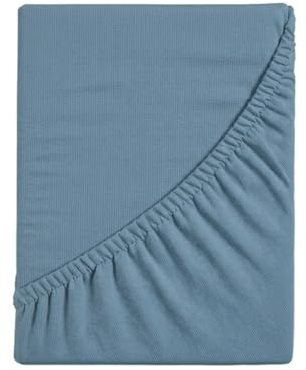 Lenzuolo Sotto con Angoli Singolo, 100% Jersey di Cotone Elasticizzato sui 4 Lati, Misura cm.80/90x190/200, Altezza Angolo fino a 30cm, Oeko-tex Certificato, No stiro