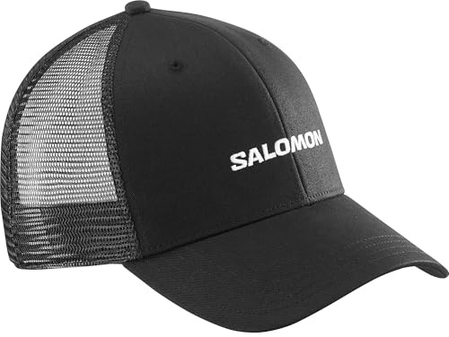 Salomon, Trucker-Kappe, Wandern, Trailrunning & Spaziergänge, Leichter Komfort, Verstellbar & Atmungsaktiv, Tiefschwarz, Unisex