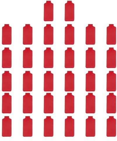 PATIKIL 3.5 x 0.8 Pouces Étiquettes Pour Câbles, 32 Pcs Étiquettes D'identification Pour Câbless En Nylon Étiquettes Rectangulaires Pour Câbles Étiquetage Pour Organisation, Rouge