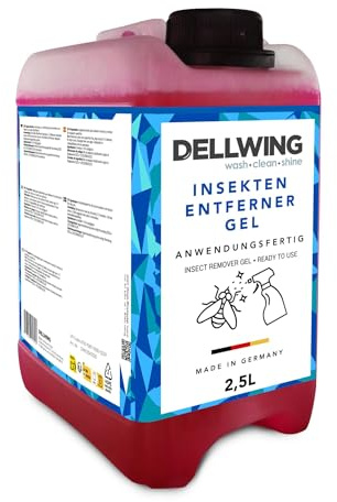 Dellwing Insektsborttagare AktivGel 2.5 l, färdig att använda insektsborttagare för bil, för lack, glas och plast, idealisk som förbehandling före biltvätt, tillverkad i Tyskland