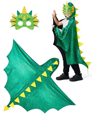 Spooktacular Creations Halloween-kappa med dinosauriehuva för barn, unisex