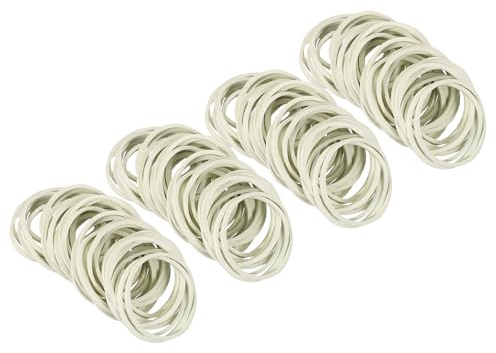 PATIKIL Gummiband, 1,6 tum x 3/50 tum 500 st vita små elastiska blandade gummiband för hemmakontor arkiv brädspel och förvaring