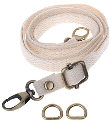LLLmhuaa Correa de hombro ajustable de lona para viaje, asa cruzada, tela de algodón marrón, b