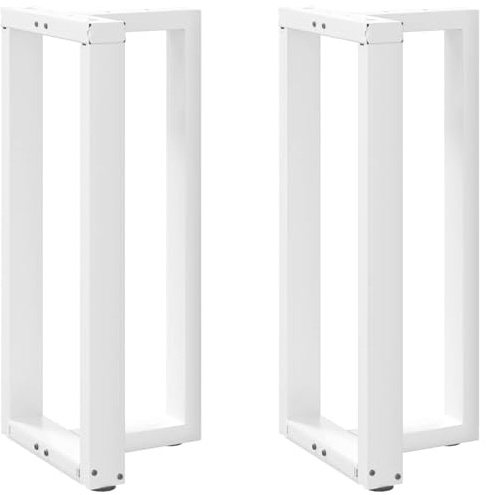 Tidyard Gambe per tavolo da bar, struttura a T, 40x35x(90-91) cm, acciaio bianco, fori preforati, viti incluse, per arredamento casa, montaggio facile