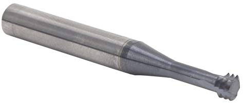 FTVOGUE Fresa de Acero de Tungsteno, Fresa de Rosca de 3 Dientes, Alta Eliminación de Virutas para Aluminio, Cobre, Acero Inoxidable, M6.0x1.0xD6x50
