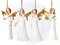 Gisela Graham 4 Keramik Weihnachten Engel Dekorationen 11,5 cm ? Set von 4