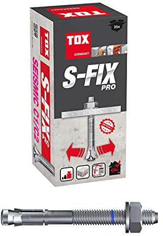 TOX goujon d'ancrage en acier galvanisé S-Fix Pro, M10 x 135/55 mm, 25 pièces, 04010219