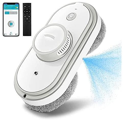 JIXIN Robot Limpiador De Ventanas, Robot Limpiacristales para Ventanas De Gran Altura Interiores/Exteriores, Conectividad WiFi Y Control Remoto