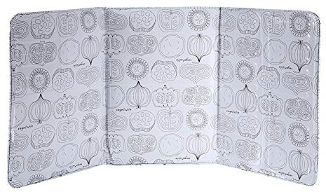 Greensen Paraspruzzi Pieghevole per Fornelli a Gas, Schermo Antispruzzo con Motivo Floreale, 39 x 84 cm